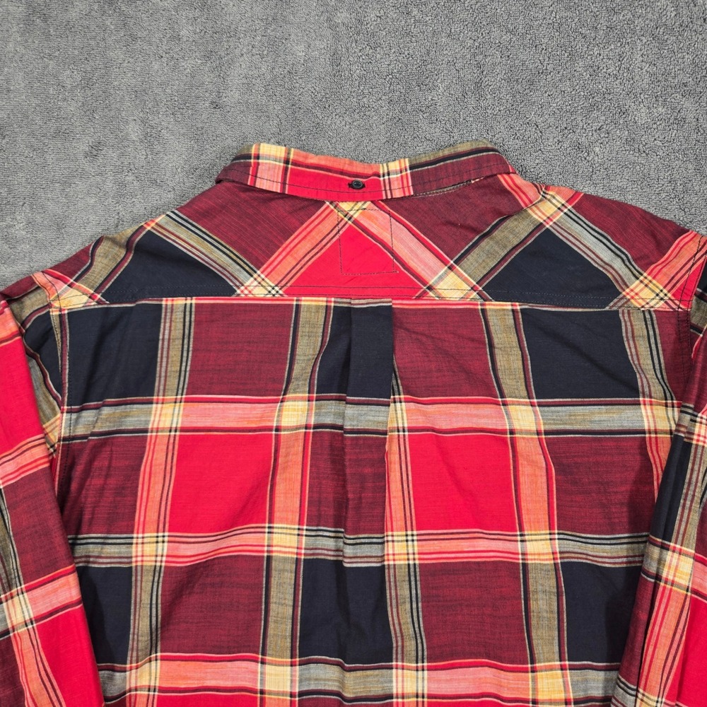Levis Button Down Shirt Mens XXL Red Black Plaid 3LDLW1551 Excellent Long Sleeve - Picture 15 of 16